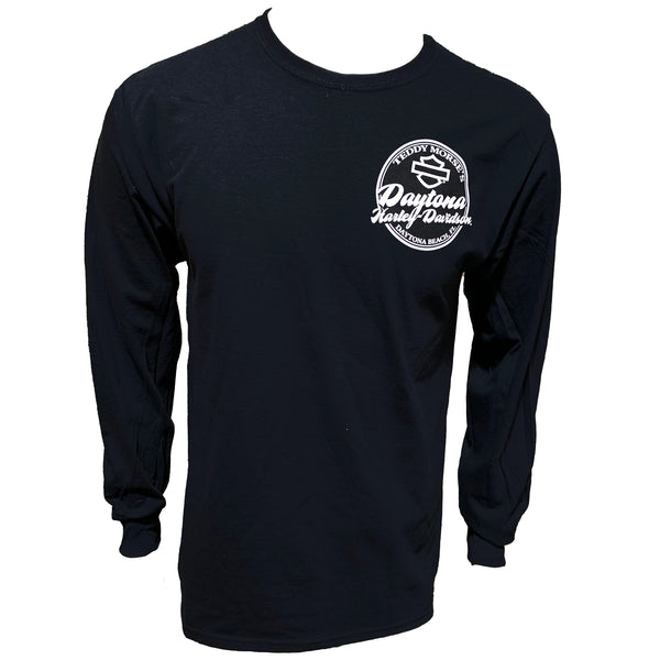 Harley-Davidson Men's Bike Week 2025 Vintage Pin-Up Long Sleeve Shirt, Black Tee