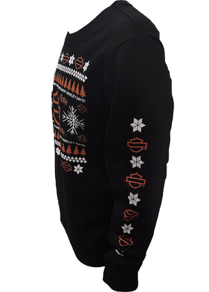Harley-Davidson Unisex Ugly Sweater Days Christmas Long Sleeve Sweater Shirt, Black
