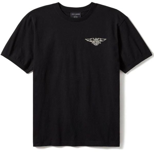 Harley-Davidson Unisex Willie G Sketchy Bar & Shield Ringer Tee, Black 96271-25VX