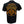 Black short-sleeve t-shirt shown from the back, featuring a large orange and yellow graphic print with 'Teddy Morse's Daytona Harley-Davidson' and a flame motif on a white background.