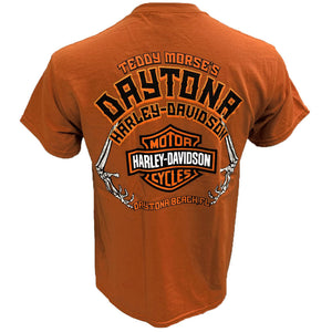 Teddy Morse's Daytona Harley-Davidson Men's Grim Reaper Bob Short Sleeve Shirt, Black