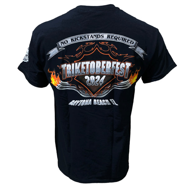 Teddy Morse's Daytona Harley-Davidson Men's Triketoberfest 2024 Short Sleeve Shirt, Black