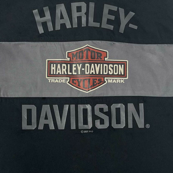 Harley-Davidson Big Boys' #1 Short Sleeve Button Work Shop Shirt, Black 1090108
