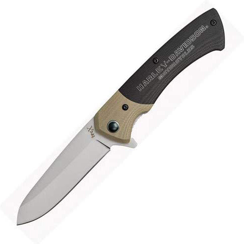 TecX Linerlock Knife with Black and Tan G10 Handle 52206