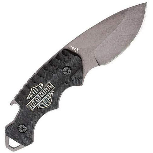TecX Fixed Blade Knife with Black Sculpted G10 Handle 52207