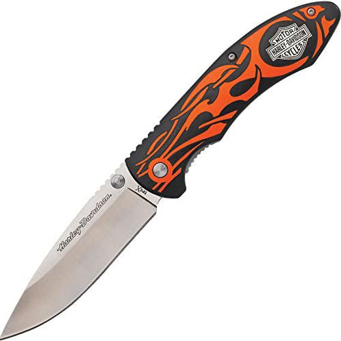 Tex X Orange Linerlock Folding Pocket Knife 52119