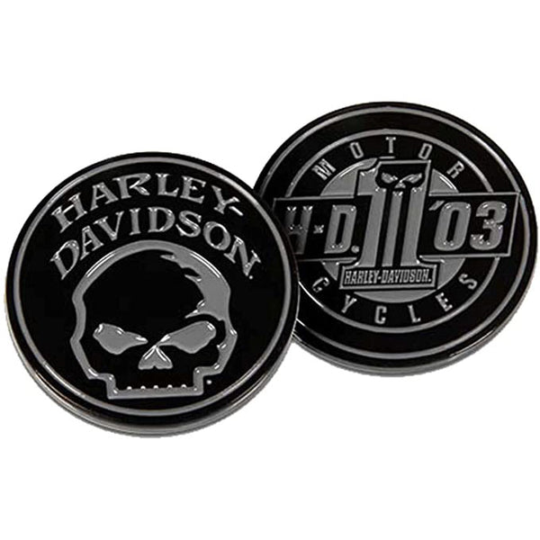 Harley-Davidson Willie G Skull & #1 Skull Metal Challenge Coin - Black, 1.75 in. 8013011