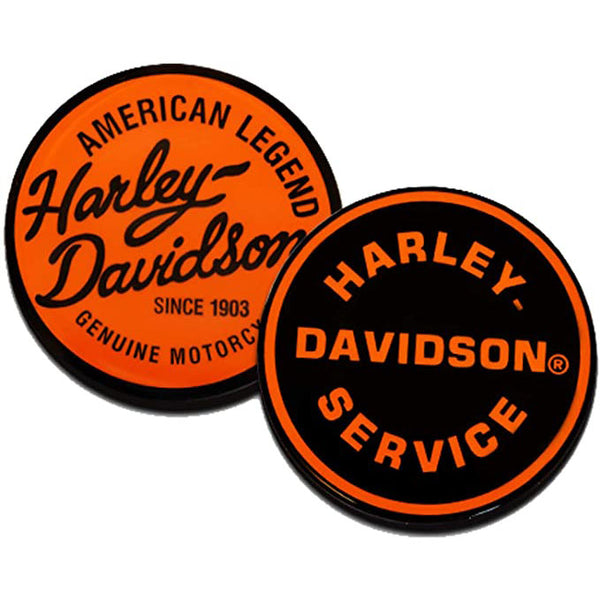 Harley-Davidson Service Department Metal Challenge Coin, 1.75 in. - Orange/Black