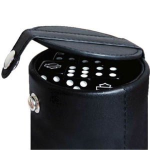 Harley-Davidson #1 RWB Logo Single Dice Cup Game Set, Black Leatherette Cup DW653