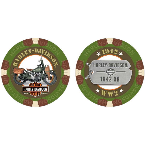 Harley-Davidson Military Series Charlie 3 1942 XA Collectible Poker Chips DW6743