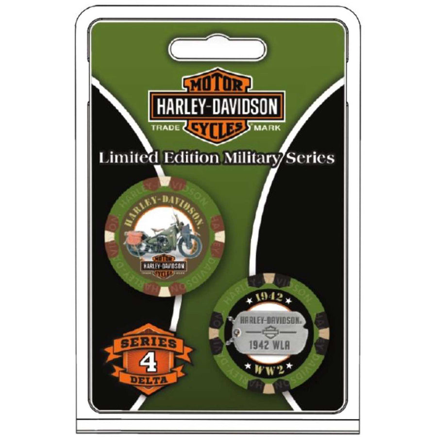 Harley-Davidson Military Series Delta 3 1942 WLA Collectible Poker Chips DW6744