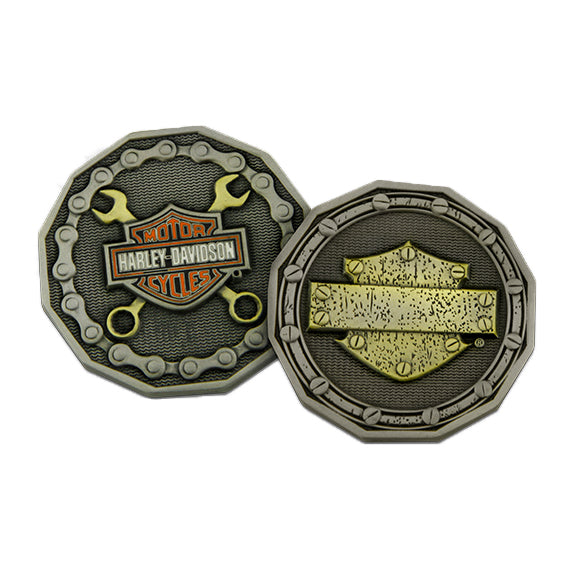 Harley-Davidson Wrench Bar & Shield 1.75" Challenge Coin 8008987