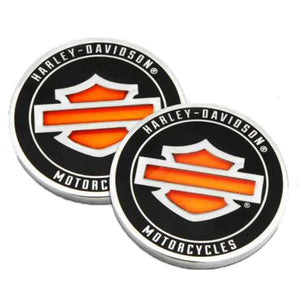 Harley-Davidson Stained Glass Bar & Shield 1.75" Challenge Coin, Black/Orange 8009786
