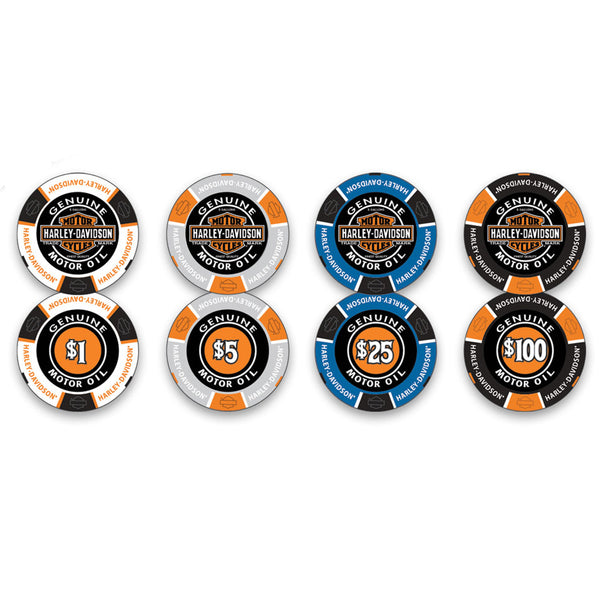 Harley-Davidson Trademark B&S 300 Piece Poker Set DW69300