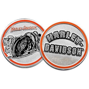 Harley-Davidson Doodle Rider Motorcycle Metal Challenge Coin 1.75 in,