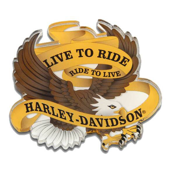 Cut-Out Live to Ride Eagle Hard Acrylic Magnet 8005191
