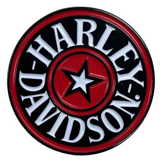 H-D Red Star Circle PiN Black & Red Finishes 8009298