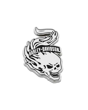 Skull Flame Pin 1.25" 8009755