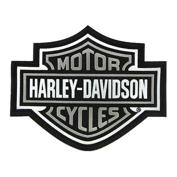 Harley-Davidson Embroidered Rally Run Emblem 4 Sew-On Patch, Black