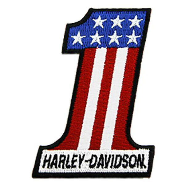 Harley-Davidson Embroidered RWB #1 Logo X-Small Emblem Sew-On Patch 8011536