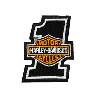 Embroidered #1 Bar & Shield Logo Emblem Sew-On Patch 8011550