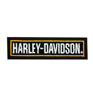Harley-Davidson Embroidered Bold H-D Script Black Emblem Sew-On Patch 8011642