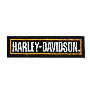 Harley-Davidson Embroidered Bold H-D Script Black Emblem Sew-On Patch 8011642