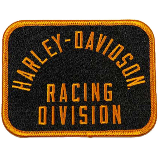 Harley-Davidson 4 in. Embroidered Racing Davidson H-D Text Emblem Sew-On Patch