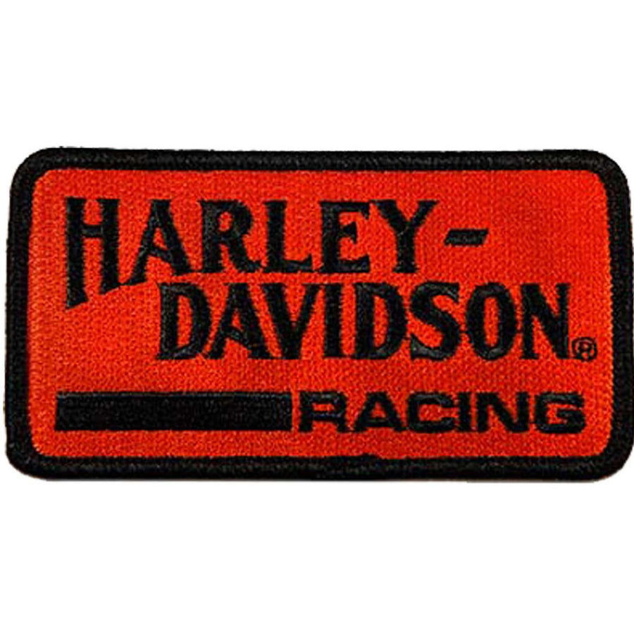 Harley-Davidson 4 in. Embroidered Vintage Racing H-D Text Emblem Sew-On Patch