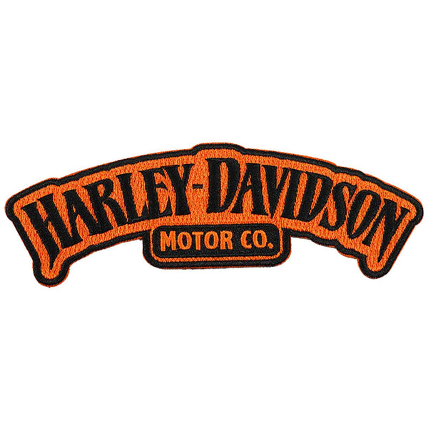 Harley-Davidson 6 in. Embroidered Haunted Harley Emblem Sew-On Patch - Orange