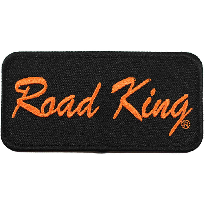 Harley-Davidson Embroidered Road King Emblem 4" Sew-On Patch, Black/Orange
