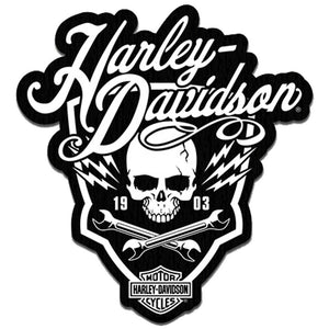 Harley-Davidson Embroidered Bolts n' Doodads Emblem 3.5" Sew-On Patch, Black