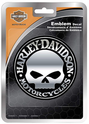 Harley-Davidson Willie G Skull Chrome Injection Molded Emblem CG9113