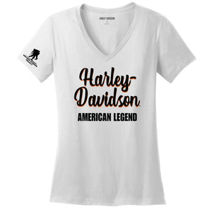 Harley-Davidson Women's Wounded Warrior Project White V-Neck Tee 96197-23VW