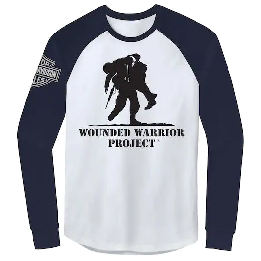 Harley-Davidson Men's Wounded Warrior Project Long Sleeve Freedom Raglan Tee 96359-22VM