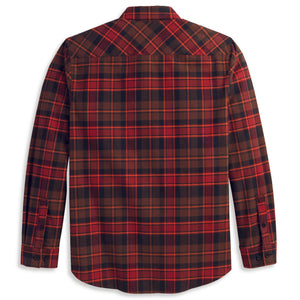 Harley-Davidson Men's Essence Orange Plaid Flannel 96362-23VM