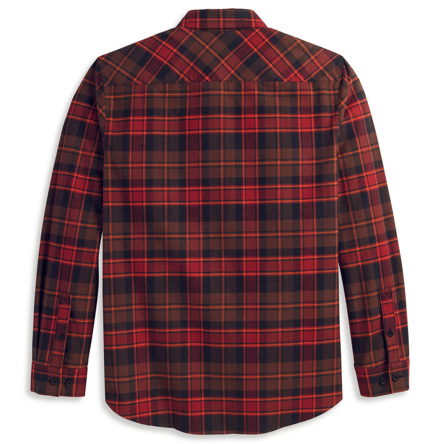 Harley-Davidson Men's Essence Orange Plaid Flannel 96362-23VM