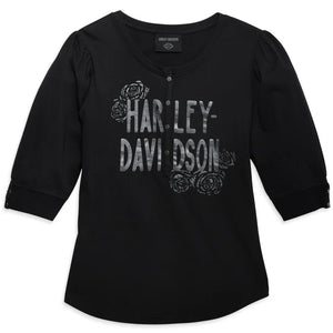 Harley-Davidson Women's Pride Fashion Knit Black Top 96457-23VW