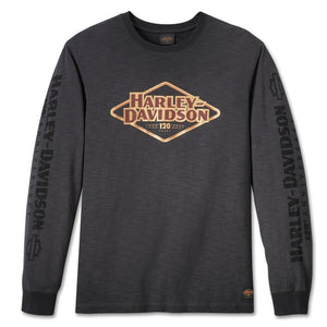 Harley-Davidson Men's 120th Anniversary Long Sleeve Tee, Black 96548-23VM