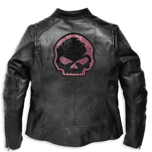 Women's Willie G Leather Jacket with Rhinestones 97011-22VW