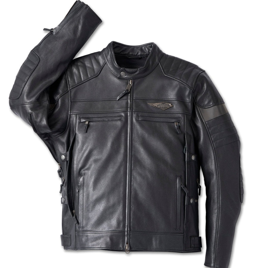 Harley-Davidson Men's 120th Amalgam Triple Vent System Riding Jacket, Black, 97031-23VM