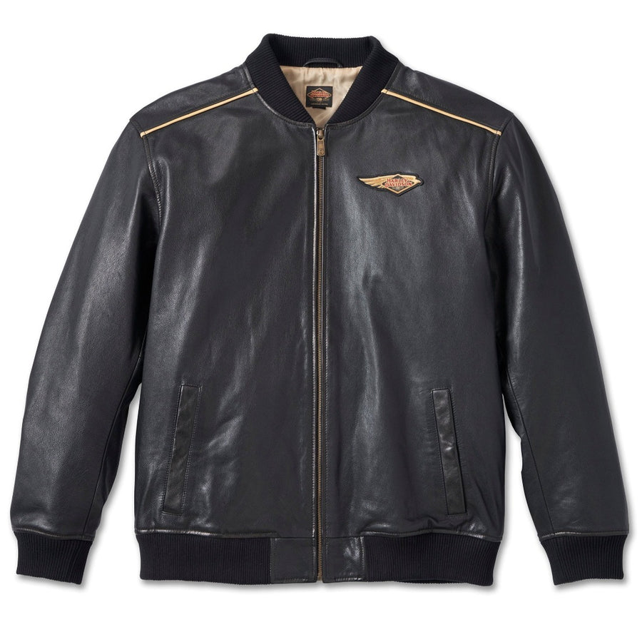 Harley-Davidson Men's 120th Anniversary Leather Jacket, Black Leather, 97034-23VM
