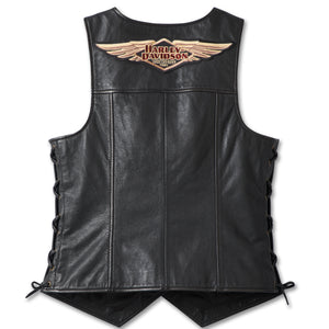 Harley-Davidson Women's 120th Anniversary Laced Side Leather Vest 97042-23VW