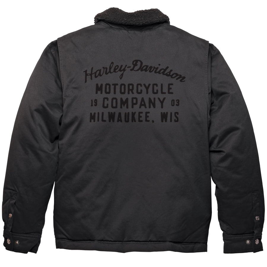 Harley-Davidson Men's Milwaukee Twill  Black Jacket 97422-23VM