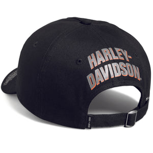 Harley-Davidson Men's Wounded Warrior Project Scripted Black Cap 97600-23VM