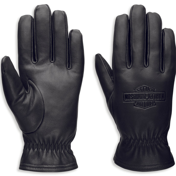 Harley-Davidson Men's Full Speed Black Leather Gloves 97670-23VM