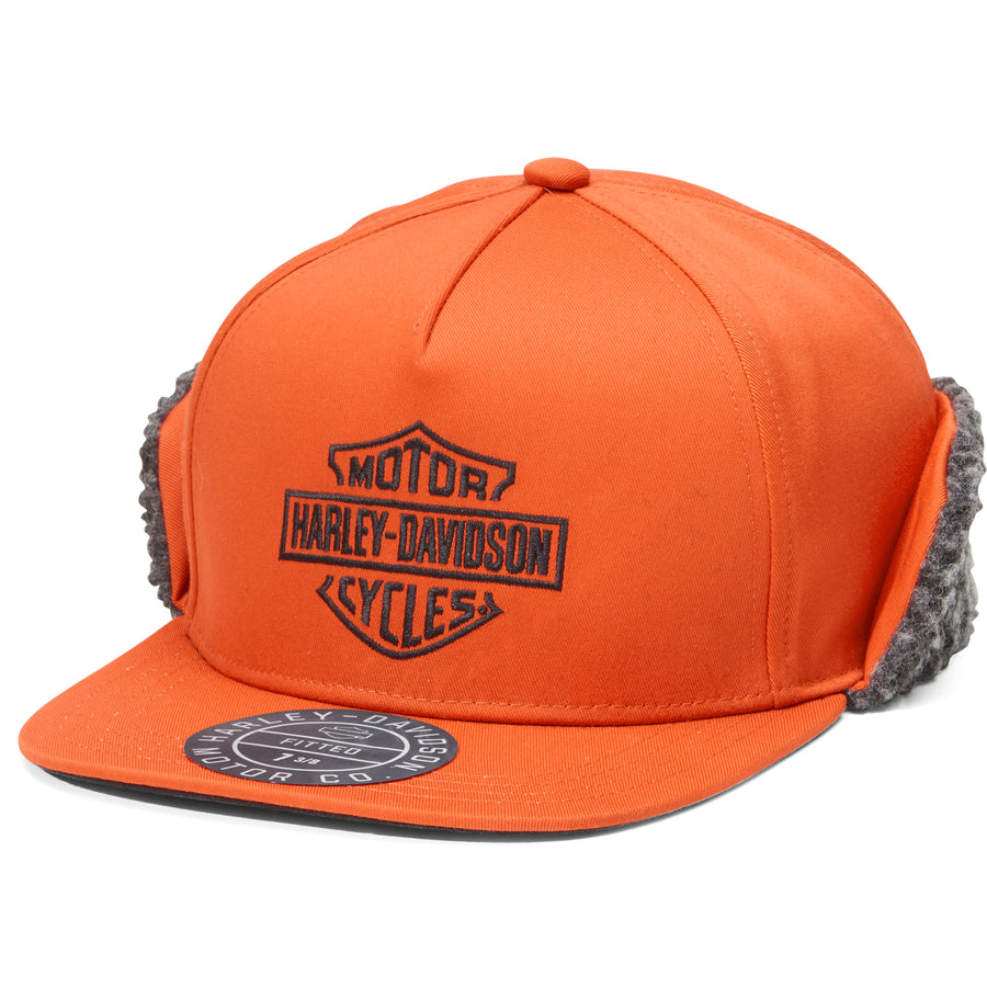 Harley-Davidson Men's Midwest Flap Orange Hat 97676-23VM
