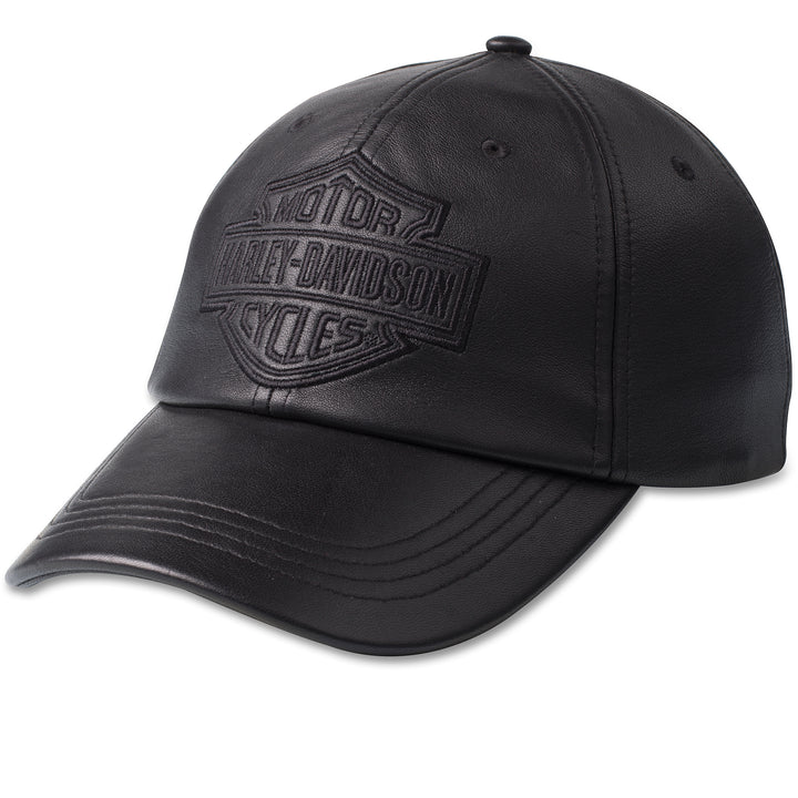 Harley-Davidson Women's Bar & Shield Black Leather Baseball Cap 97823-23VW