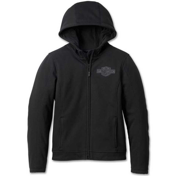 Harley-Davidson Women's Deflector Hooded Riding Fleece Jacket, Black 98112-23VW