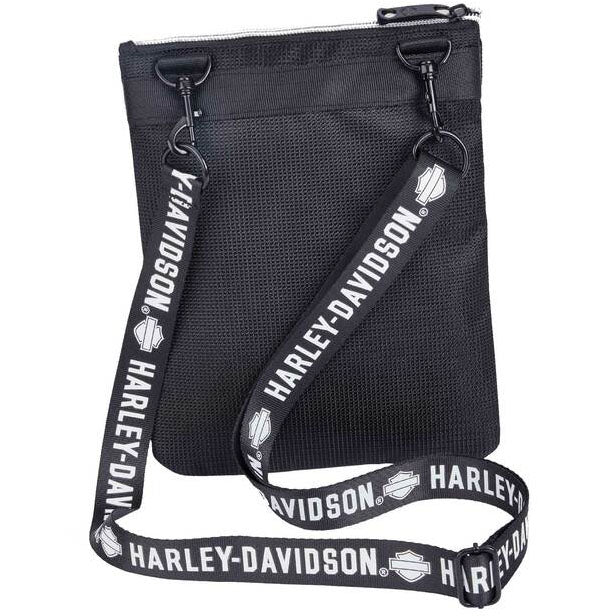 Harley-Davidson Women's Rubber H-D Crossbody Sling Purse - BLACK/OFF White